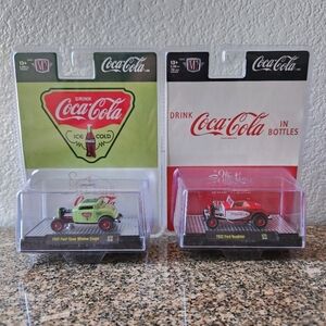M2 Machines Coca-Cola Realse A26 1:64 1932 Ford Roadster and Three Window Coupe